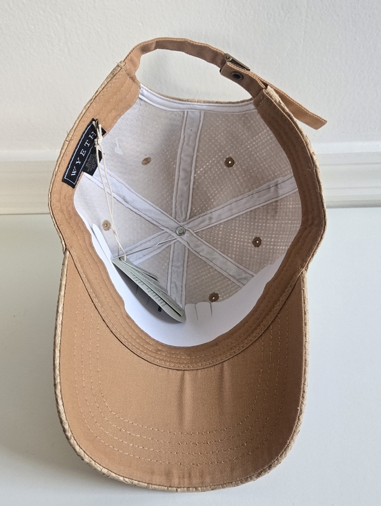 New Wyeth Woven Straw Adjustable Natural Baseball Cap Hat One Size NWT